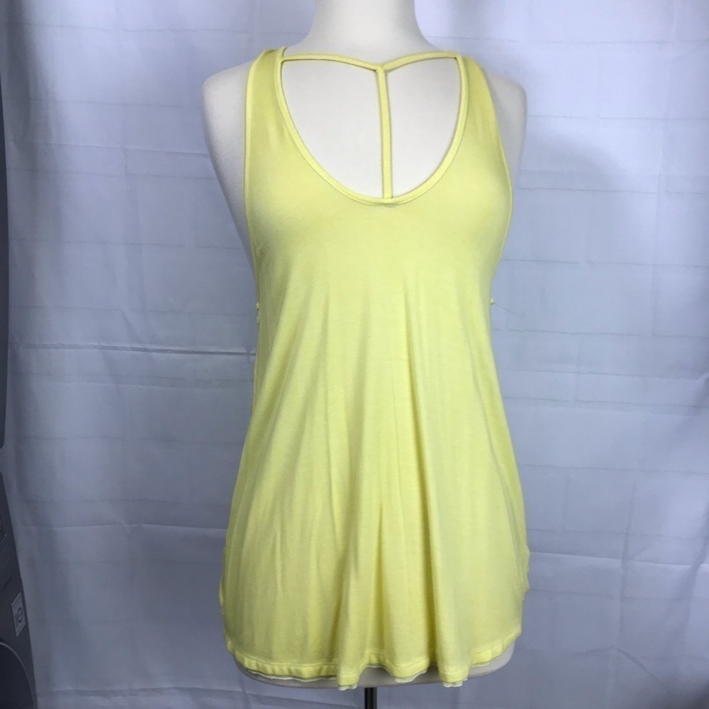 Free people yellow tunic sleeveless top Sz XS NWT